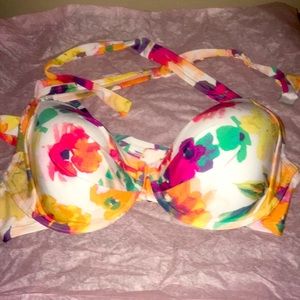 Calvin Klein swimwear floral bikini top XXL